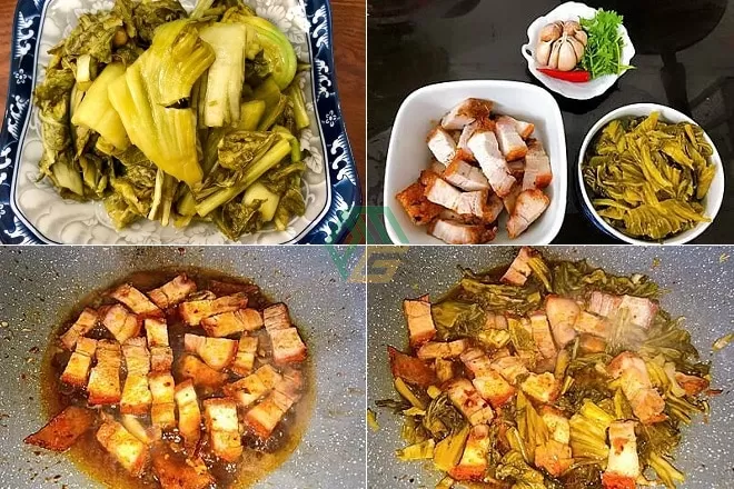 Thịt kho cải chua