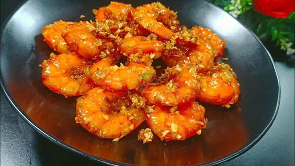 tôm rang cháy tỏi